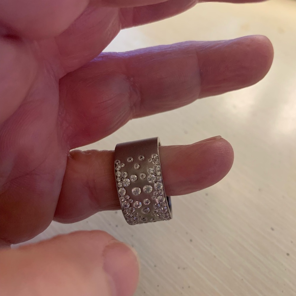 Dazzling Silver Crystal Band